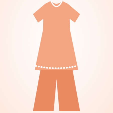 Peach Palazzo Suit Set